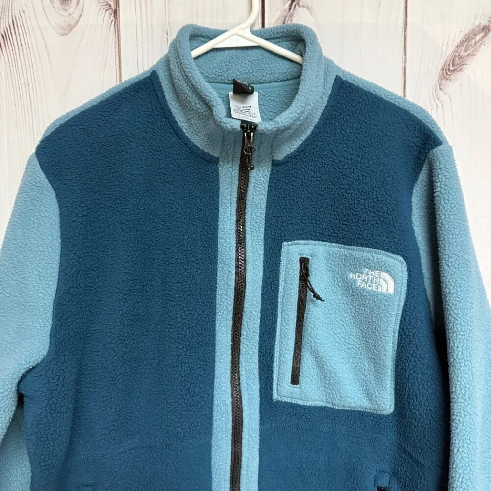 The North Face Men’s Yumiori Full Zip Fleece Jacket Medium Blue‎ EUC